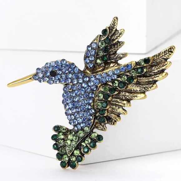 Zara Jewelry - ✨ Zara Dominica Crystal Blue Hummingbird Brooch